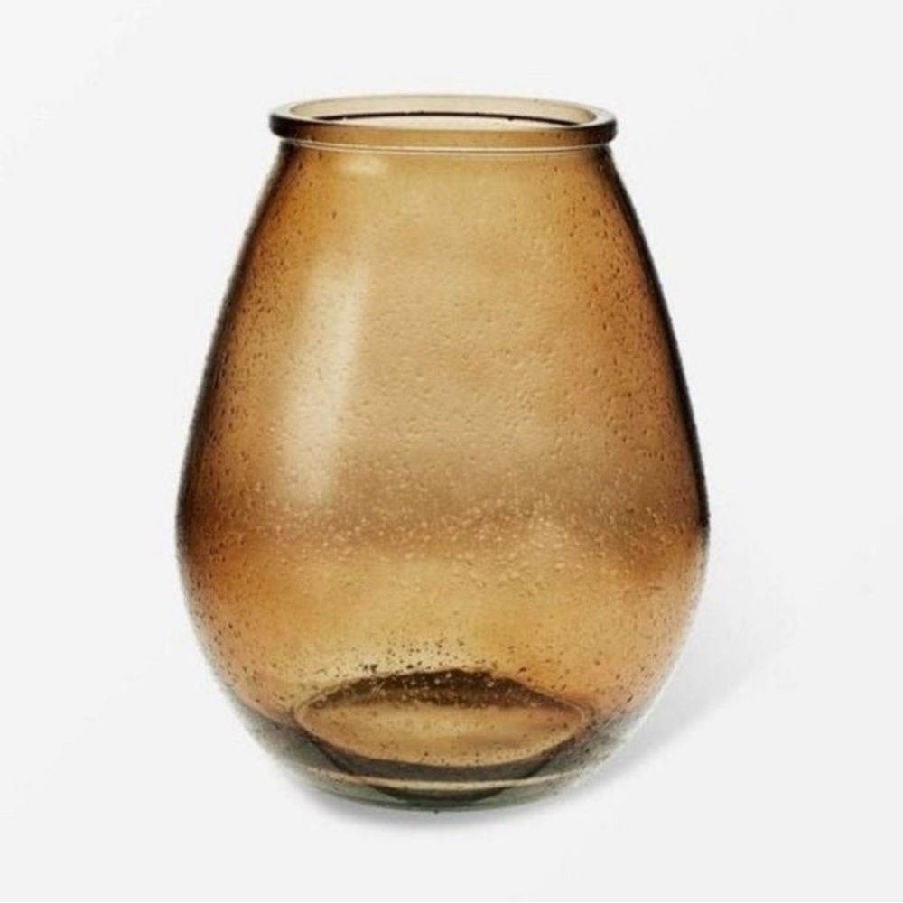 Studio McGee amber glass vase